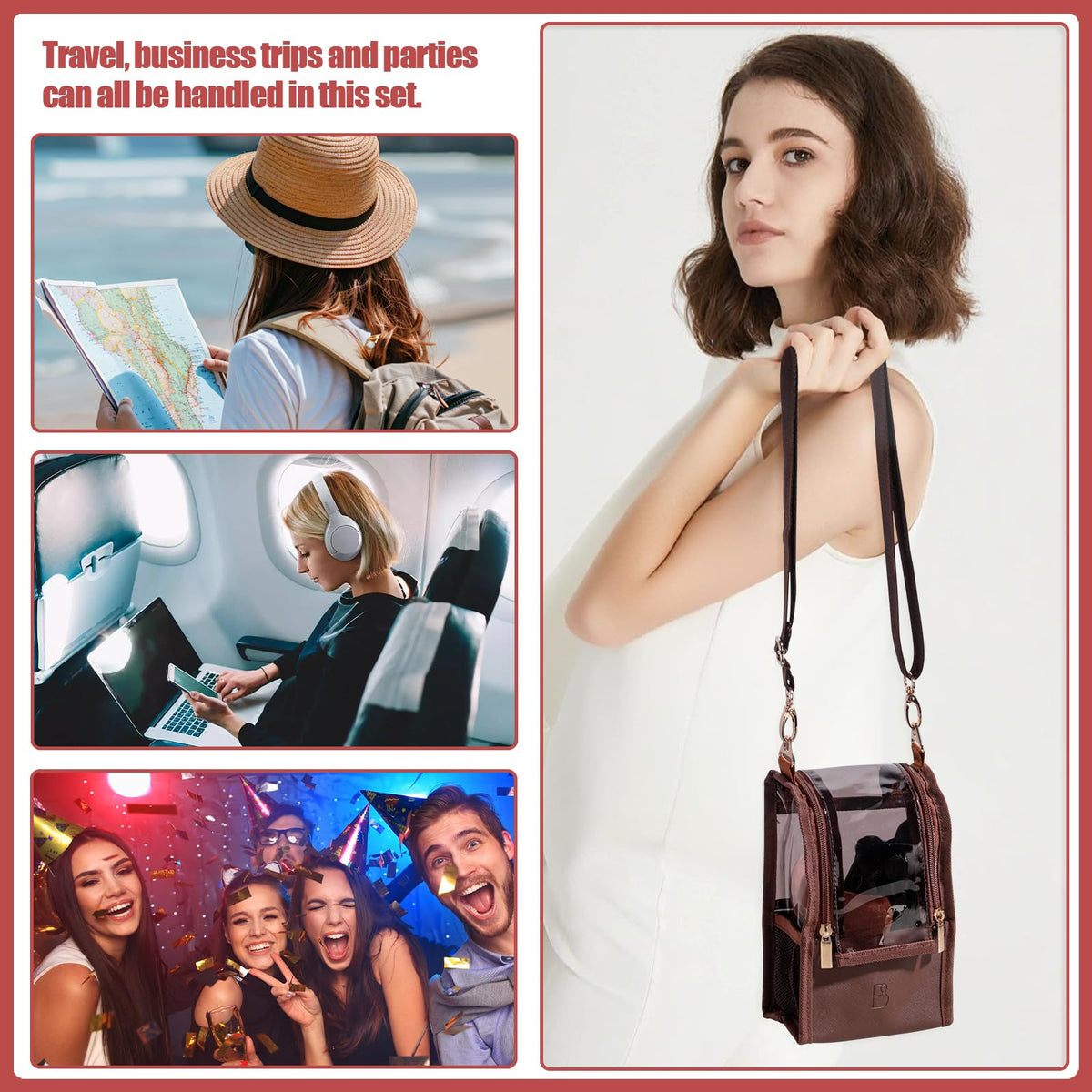 BS-MALL folded carrying pouch protecting brushes for tidy storage and portability