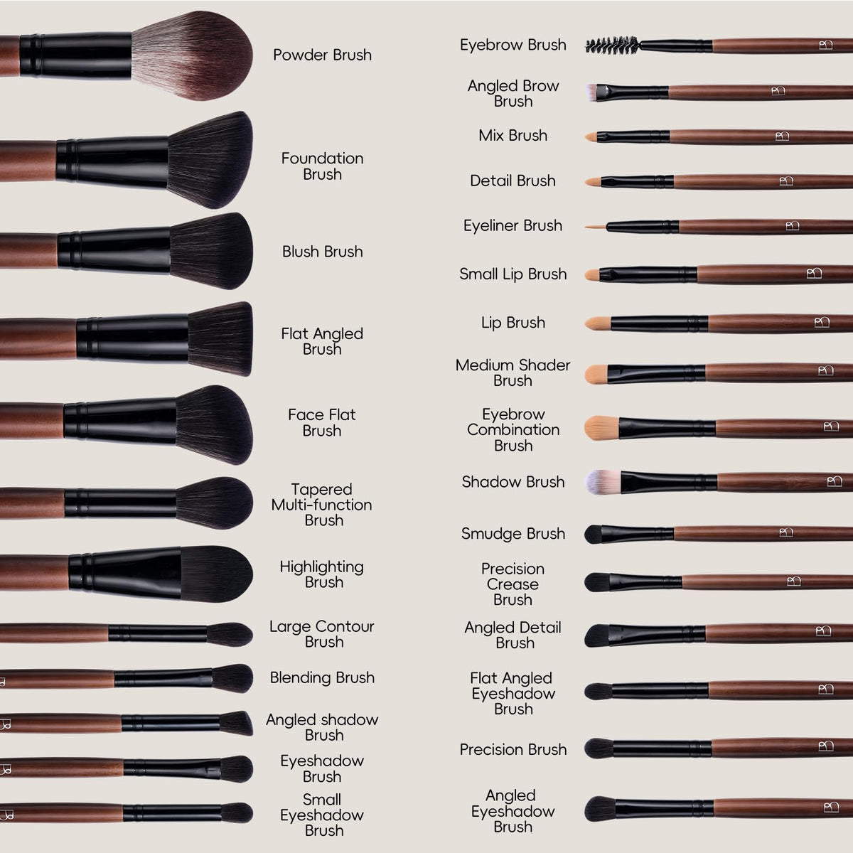 BS-MALL close-up of synthetic bristles showing soft texture for smooth blending