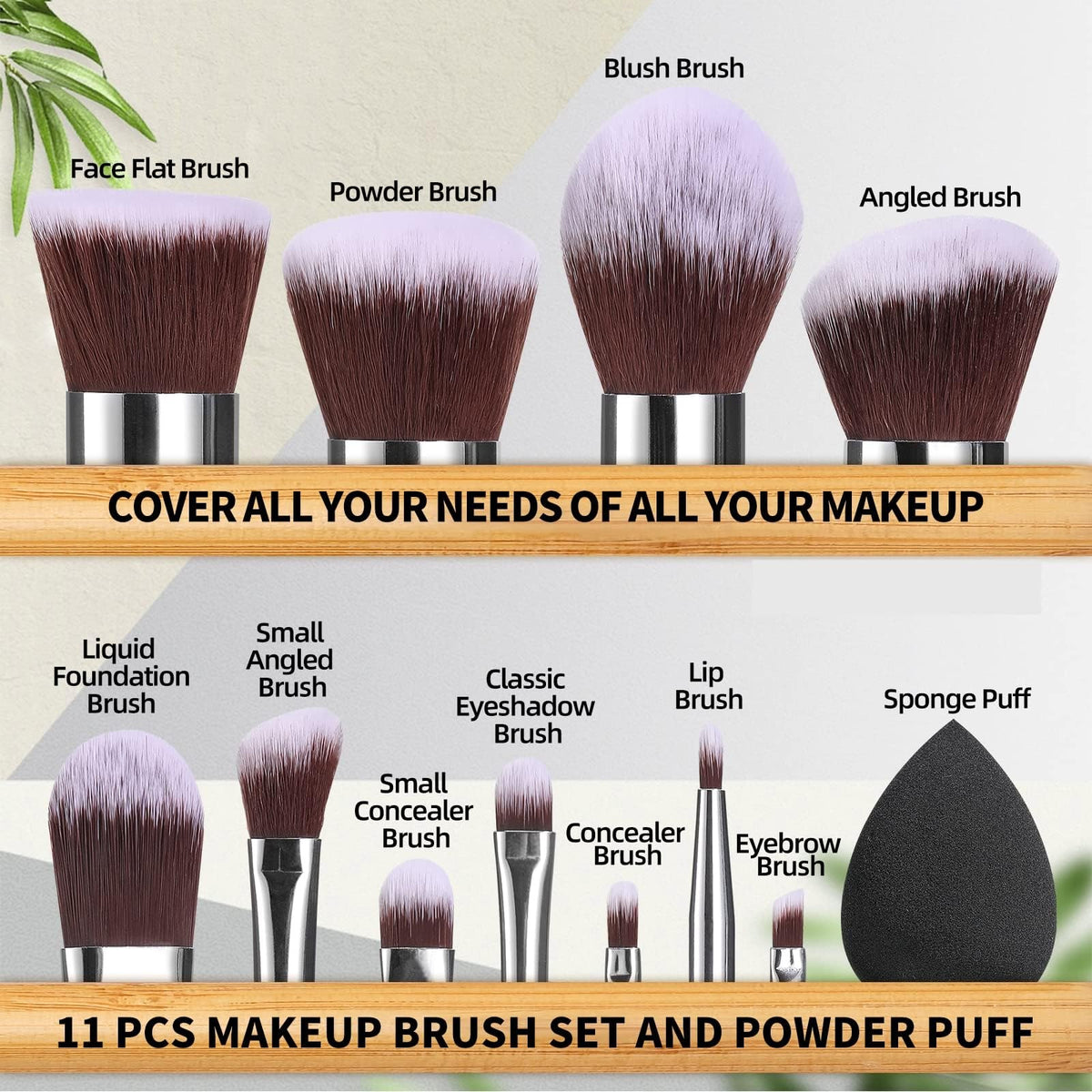 BS-MALL close-up of ultra-soft bristles demonstrating smooth blending performance