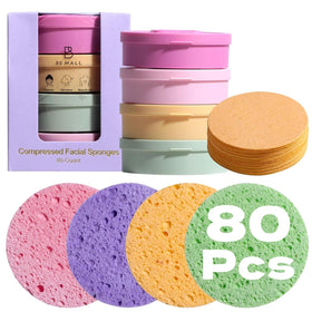 BS-MALL front packaging showing 80 compressed sponges and travel benefit