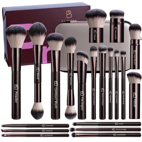 BS-MALL front packaging showing full 20-piece brush set and case for travel