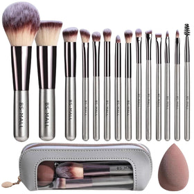 BS-MALL front packaging showing the full 14-piece brush set and case benefit portability
