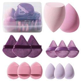 BS-MALL front packaging showing full 14-piece sponge set and travel case benefit convenience