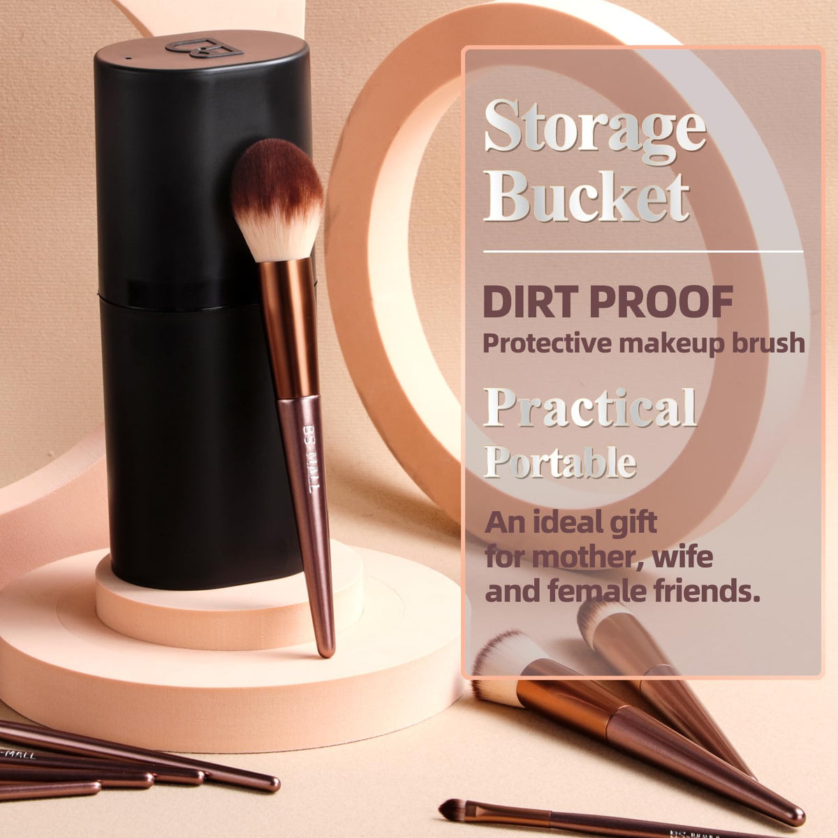 BS-MALL brush applying foundation on face for even coverage and streak-free finish