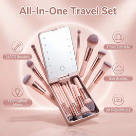 BS-MALL open LED mirror illuminated for color-accurate makeup application anytime