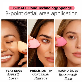 BS-MALL mini sponge detail for precise eye and blemish application benefit