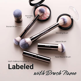 BS-MALL open travel case keeping brushes organized and dust-protected on trips