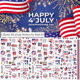 BSBTBZ close-up accent nail with fireworks and heart decals adding festive detail