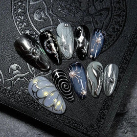 BSBTBZ front packaging showing full 24-piece gothic nail set and benefits