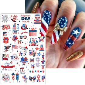 BSBTBZ close-up of sheet showing tiny American flag and star decals for precise designs