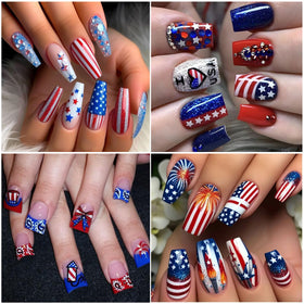 BSBTBZ spread of all six sheets showing variety of flags, hearts, stars and letters