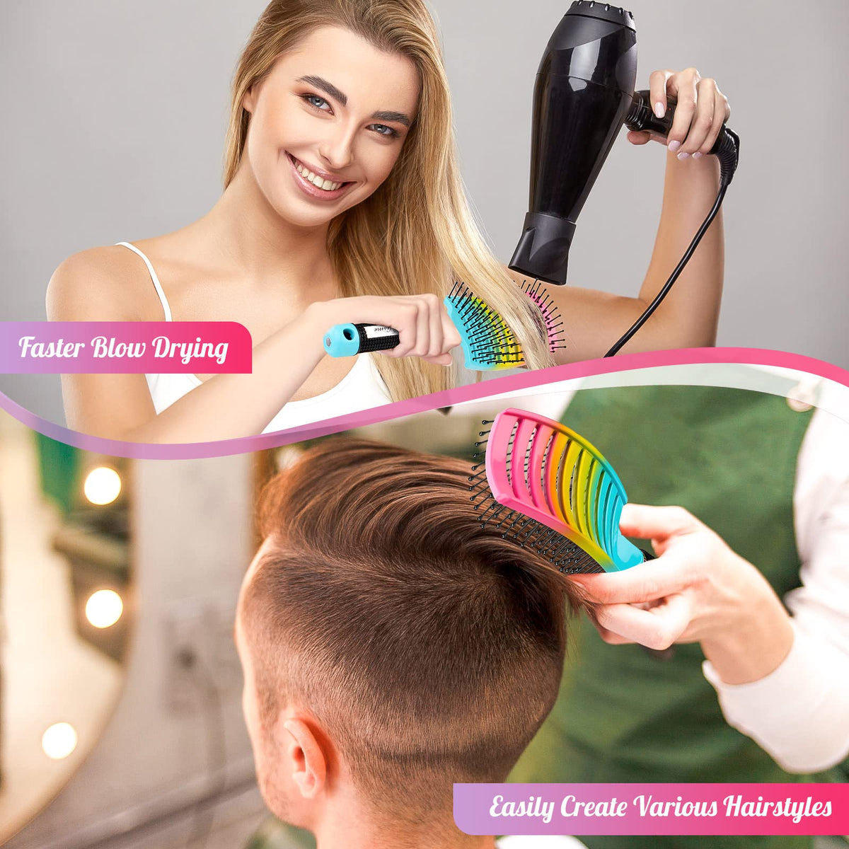 Bsisme rubber-coated handle with hanging hole for secure grip and storage