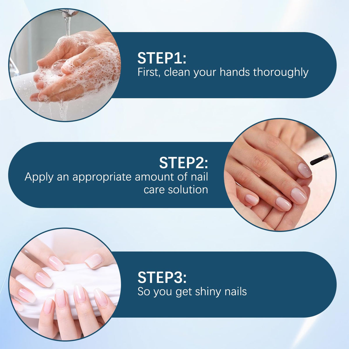 BSphinx massaging product into cuticle demonstrating soothing hydration and softness