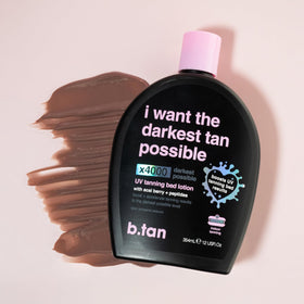 B.TAN bottle next to common item showing 12 fl oz scale for size clarity