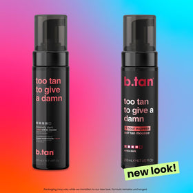 B.TAN mitt application in motion for streak-free, even coverage