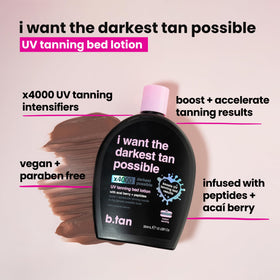 B.TAN close-up label view highlighting x4000 intensifiers and ingredient callouts