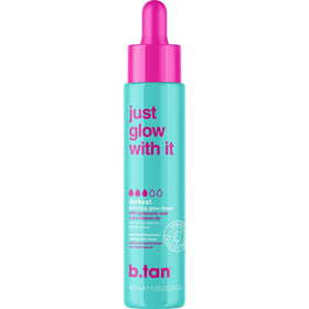 B.TAN front bottle showing product and branding, quick visible benefit
