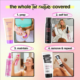 B.TAN small face application example for natural-looking glow