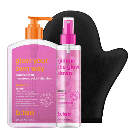 B.TAN front packaging kit showing contents and easy application benefit