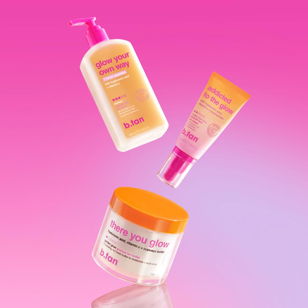 B.TAN label close-up showing ingredients and vegan cruelty-free benefit