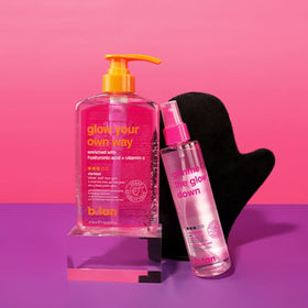 B.TAN lifestyle beach-ready image showing bronzed skin confidence benefit