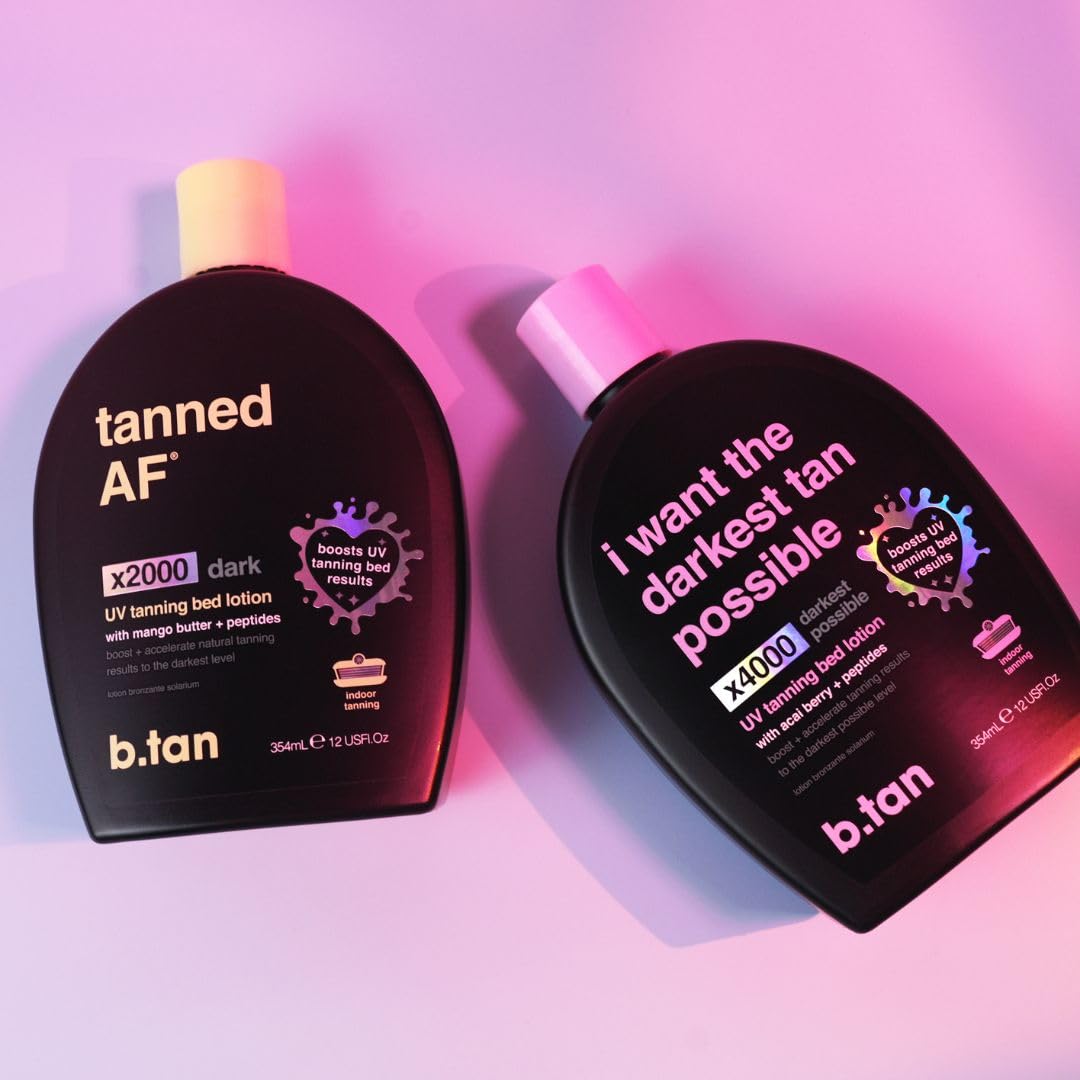 B.TAN acai berry ingredient detail emphasizing hydration and skin nourishment