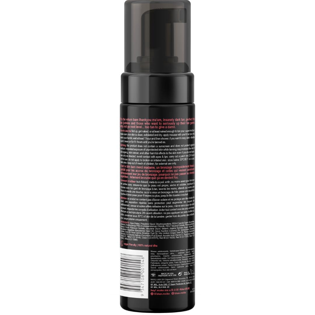 B.TAN close-up mousse texture demonstrating smooth, blendable formula