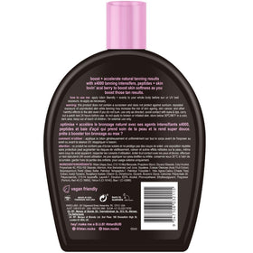 B.TAN lotion texture pouring from bottle illustrating rich moisturizing formula