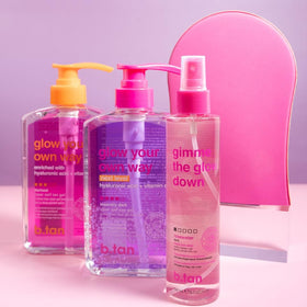 B.TAN scale size comparison showing bottle volumes for travel-friendly benefit