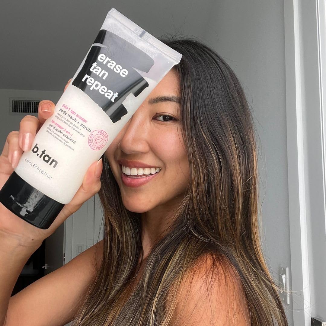 B.TAN pump foam and lather emphasizing effective cleansing action