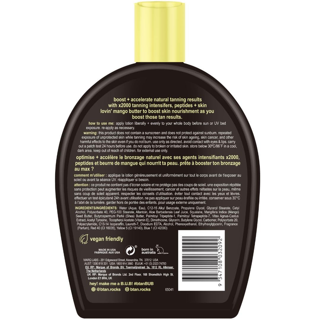 b.tan texture close-up highlighting smooth moisturizing finish