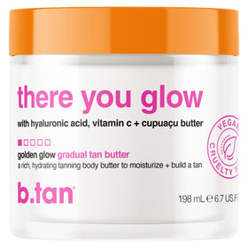 B.TAN front packaging showing product and benefit of gradual glow