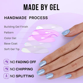 BTArtbox accessory kit with glue, tabs, file, cuticle stick and prep pad for easy application