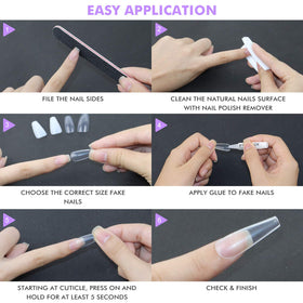 BTArtbox repairing a cracked acrylic nail showing durable quick fix benefit