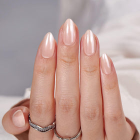 BTArtbox almond close-up of gel texture highlighting handmade layered polish and depth for realistic shine