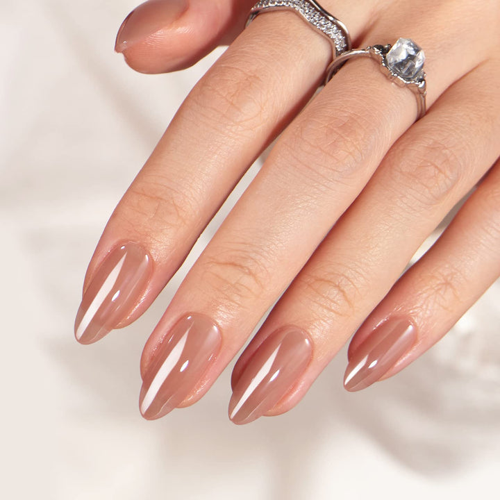 BTArtbox front packaging showing almond chocolate glazed nails and included kit