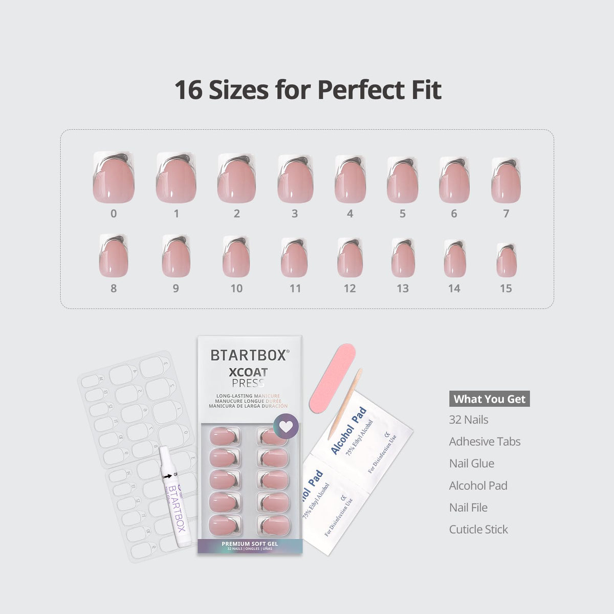 BTArtbox application tools and instructions arranged for easy at-home manicure