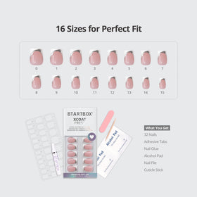 BTArtbox application tools and instructions arranged for easy at-home manicure