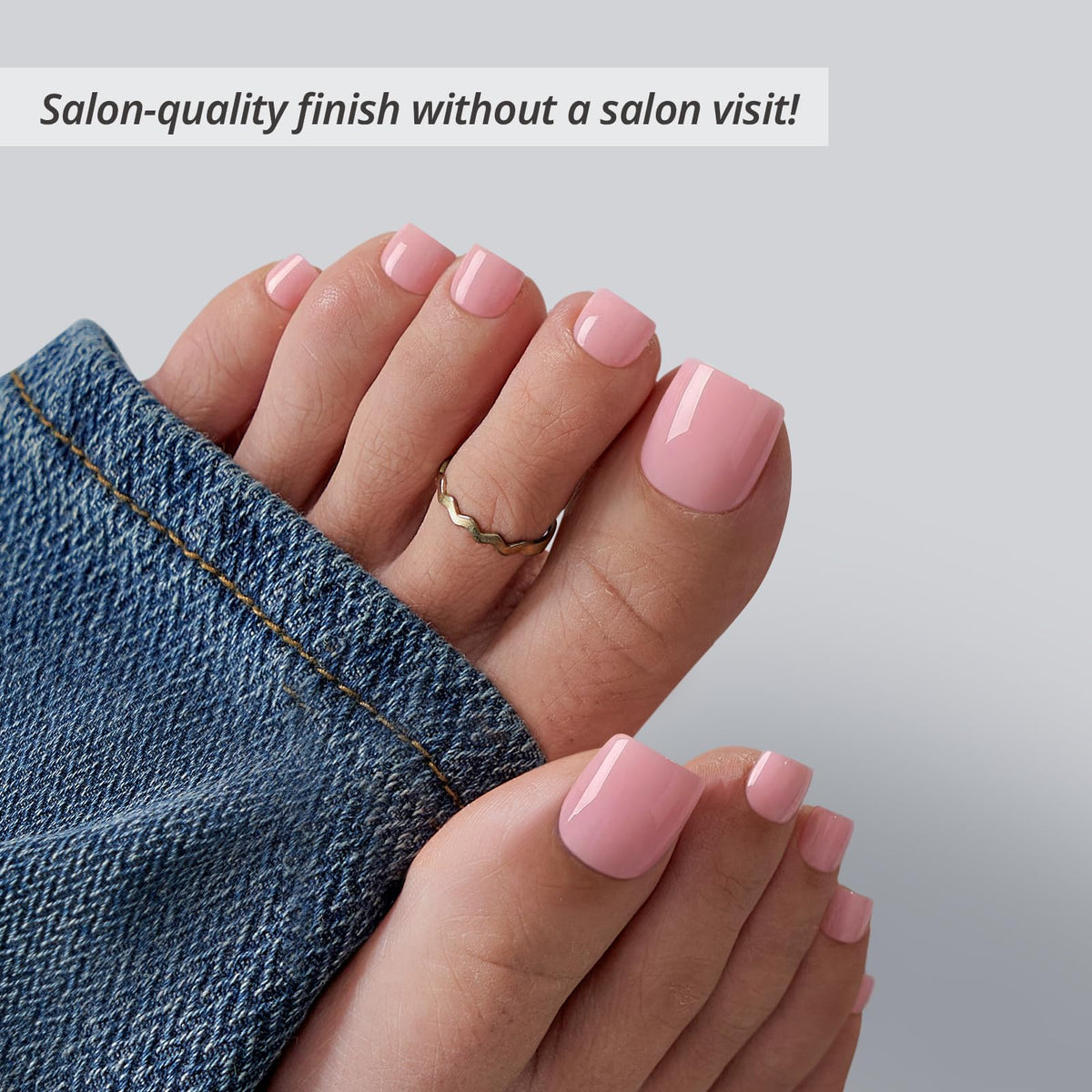 BTArtbox toenail being applied with glue for secure long-wear benefit