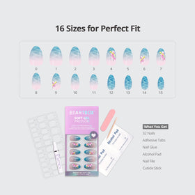 BTArtbox press on nails worn on a hand demonstrating fit and style