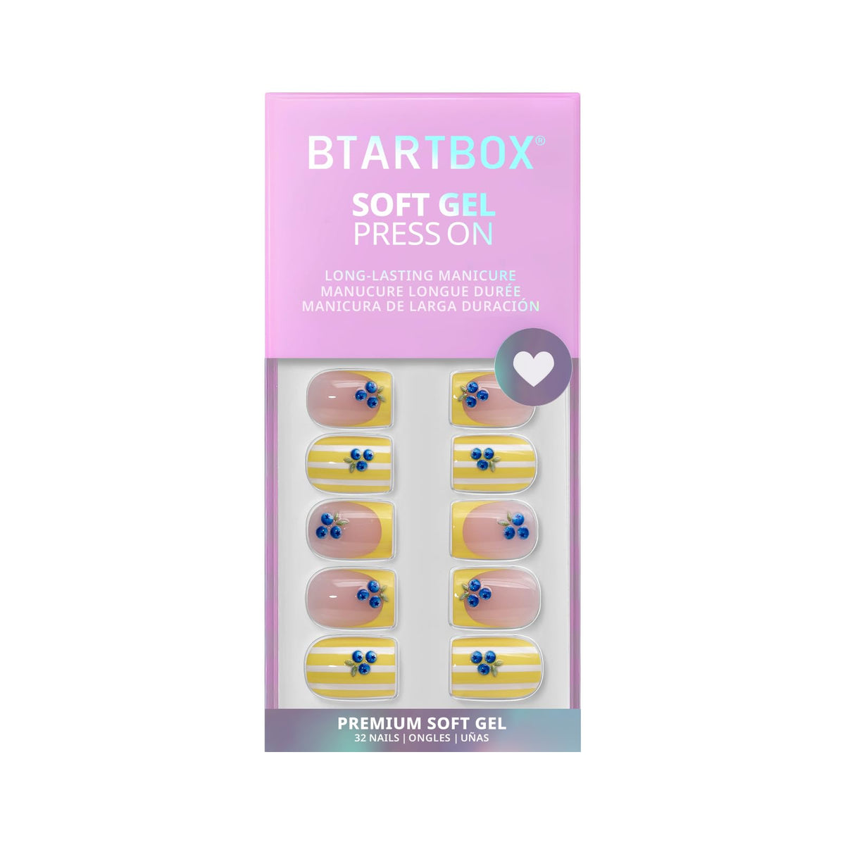BTArtbox nails next to fingers for scale and size guidance benefit