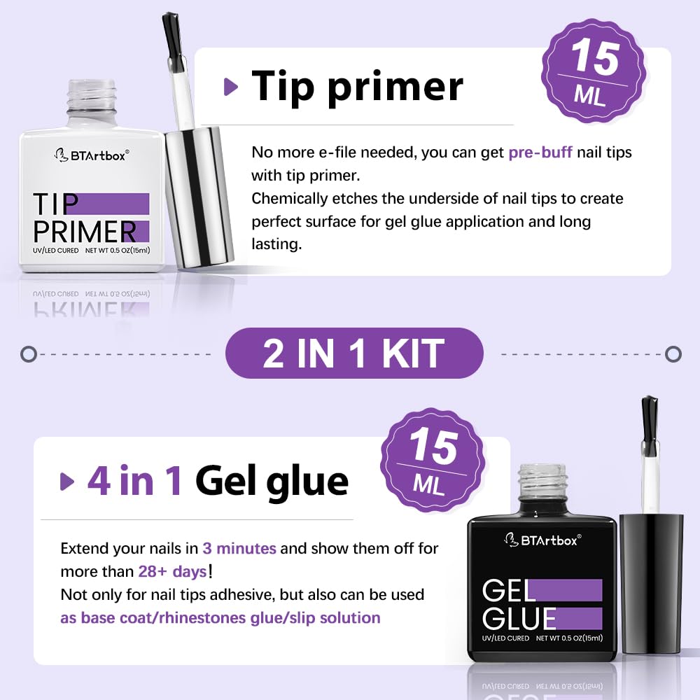 BTArtbox brush applying glue to tip illustrating quick, precise application