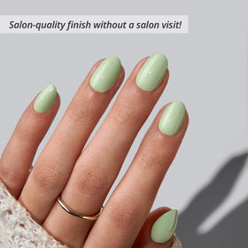 BTArtbox close-up of almond-shaped nail texture demonstrating realistic finish