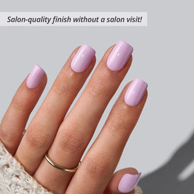 BTArtbox close-up of pastel purple nail texture and natural sheen