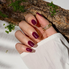 BTArtbox close-up of squoval nail texture showing natural finish and flexibility