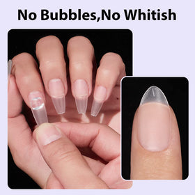 BTArtbox cured nail close view showing a smooth, firmly bonded finish