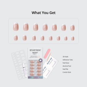 BTArtbox demo applying gel glue onto nail showing instant bonding benefit: secure hold