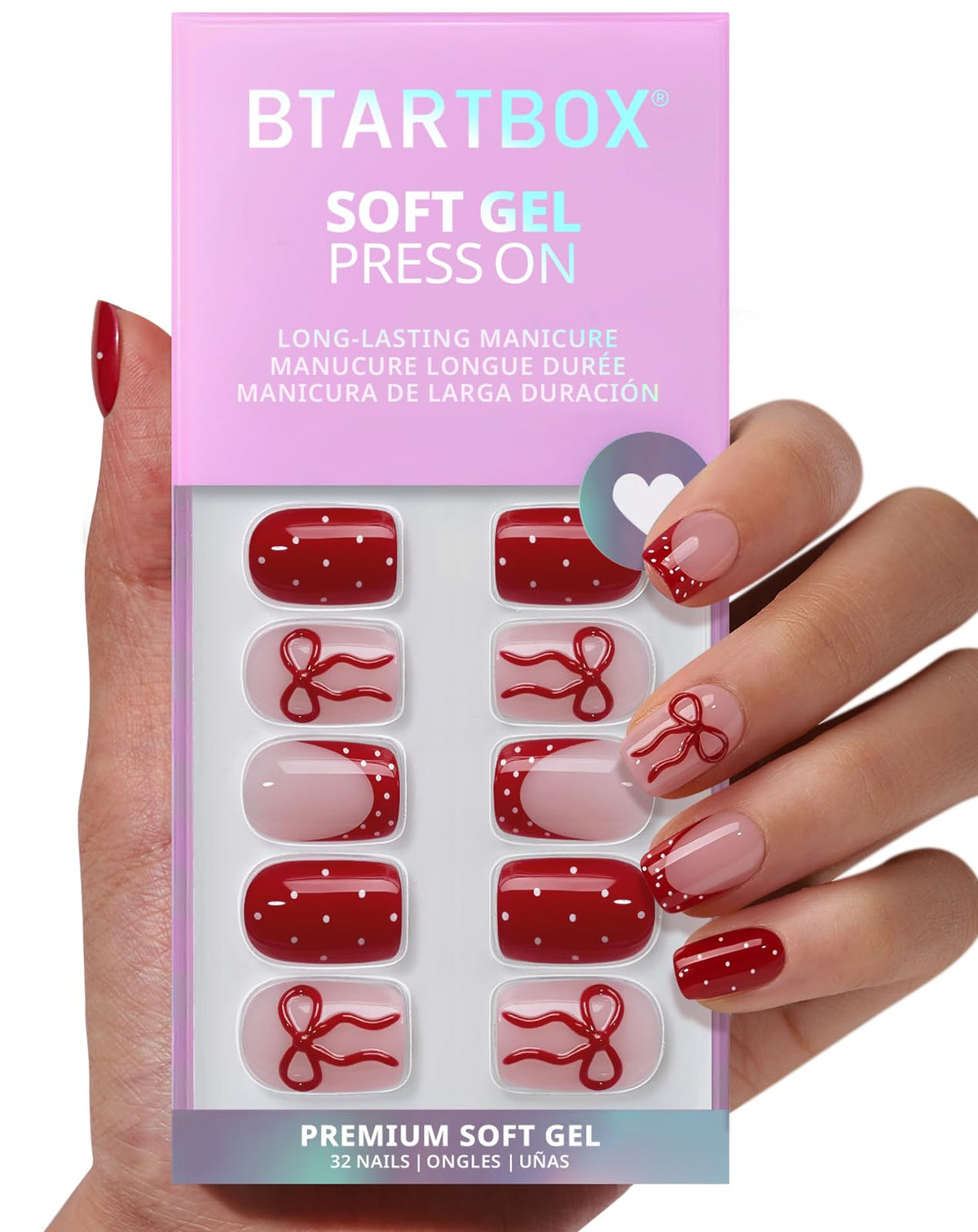 BTArtbox extra-short squoval nail side view illustrates comfortable fit