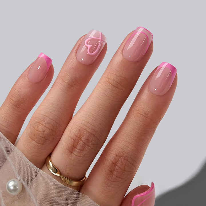 BTArtbox front packaging showing hot pink French-tip nails and included kit benefits