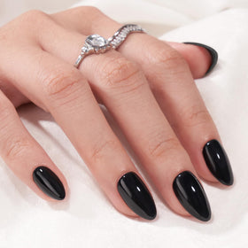 BTArtbox front packaging showing black almond nails and storage box benefit salon finish